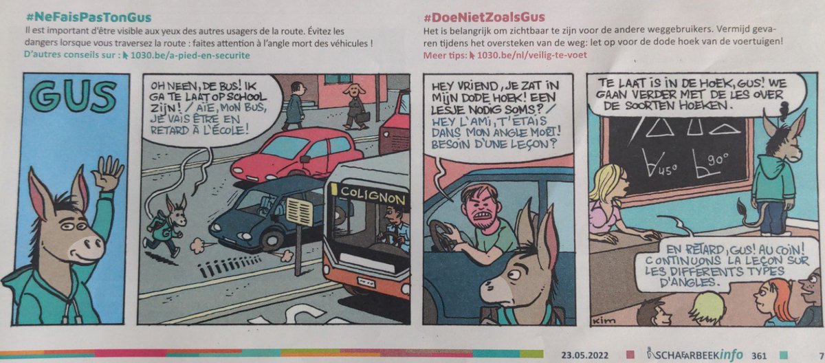 HeroesforZero's tweet photo. Nobody: 

The commune of #Schaerbeek: let's legitimize road rage by printing this cartoon of a child being threatened by an abusive car driver and suggesting that that's a valuable lesson somehow. https://t.co/iwwwiqeYbz