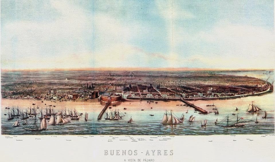 Esto es una glosa a los hilos de la semana de mayo de 1810.

Imaginen Buenos Aires.
Era una ciudad mucho más pequeña que no se parecía en casi nada a la actual.
Las calles eran de tierra (casi siempre de barro, porque -aunque no lloviera- se tiraban las "aguas" de las letrinas).