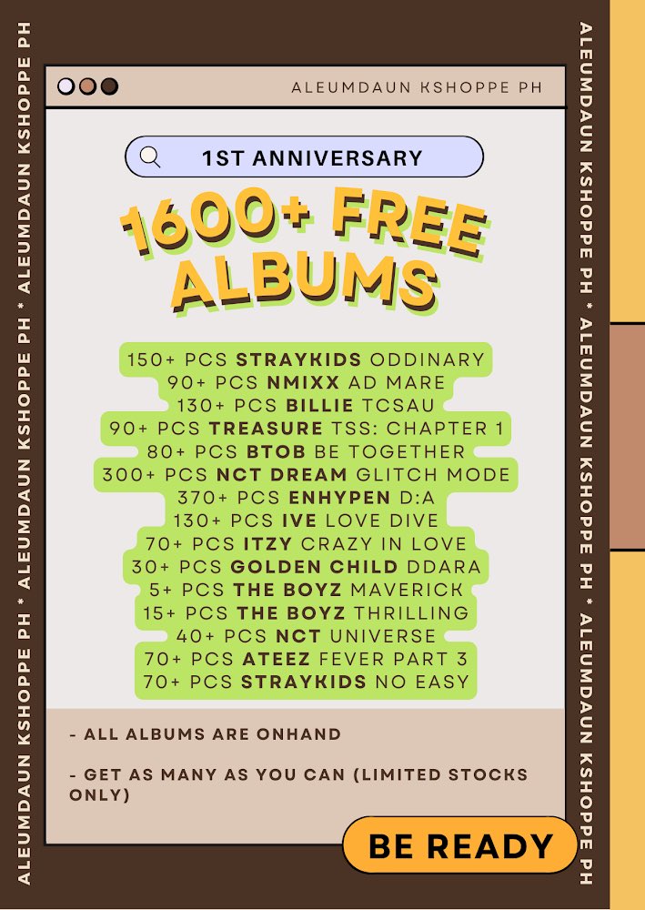 List of albums and quantity that will be available on May 25 to May 31. All Unsealed!

Rt and mention your besties now 🫰🏻