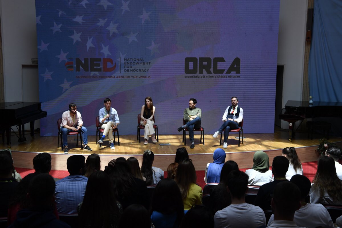 mkfech's tweet photo. FECH representatives attended ORCA's second congress for student activism in Pristina this past weekend. 

Our executive director was one of the speakers, where he spoke about FECH’s experiences and future plans.

Until the next one,
Stay tuned!
@ojq_ORCA 

#StudentCongress https://t.co/sqMpuA0VBh