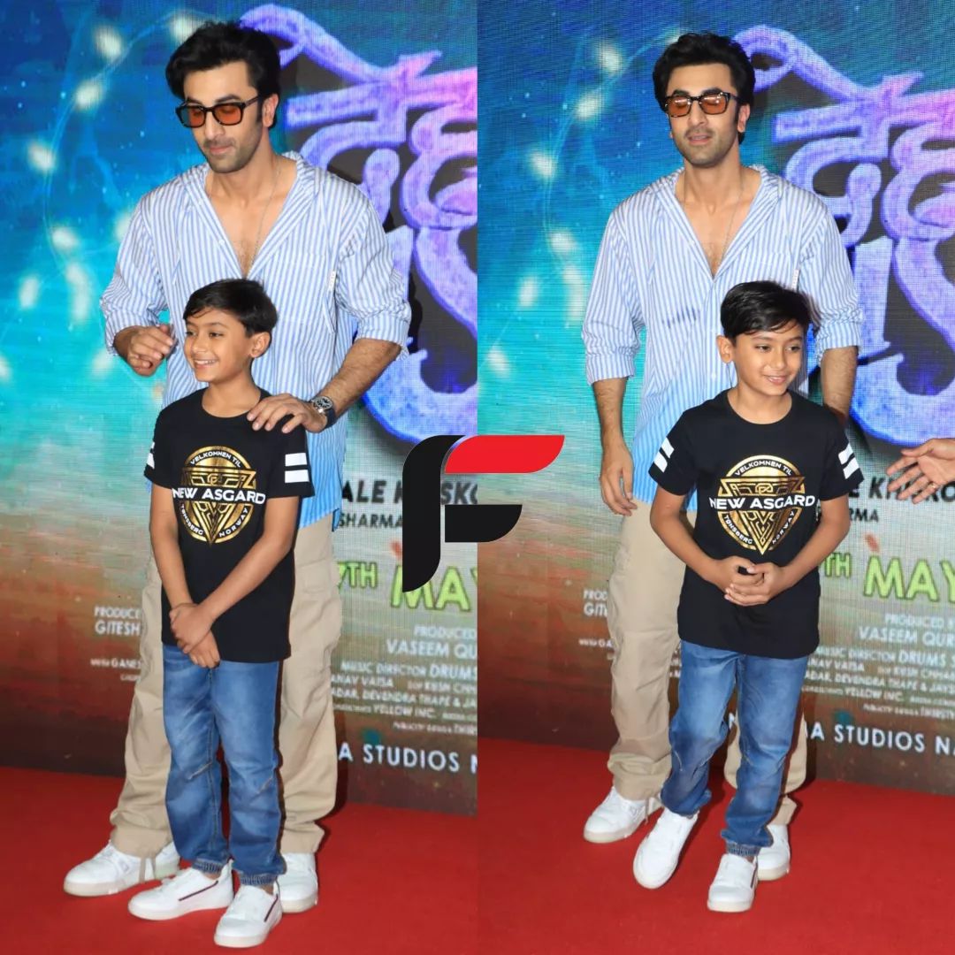 Ranbir Kapoor with #DehatiDisco 's little star- Saksham Sharma.