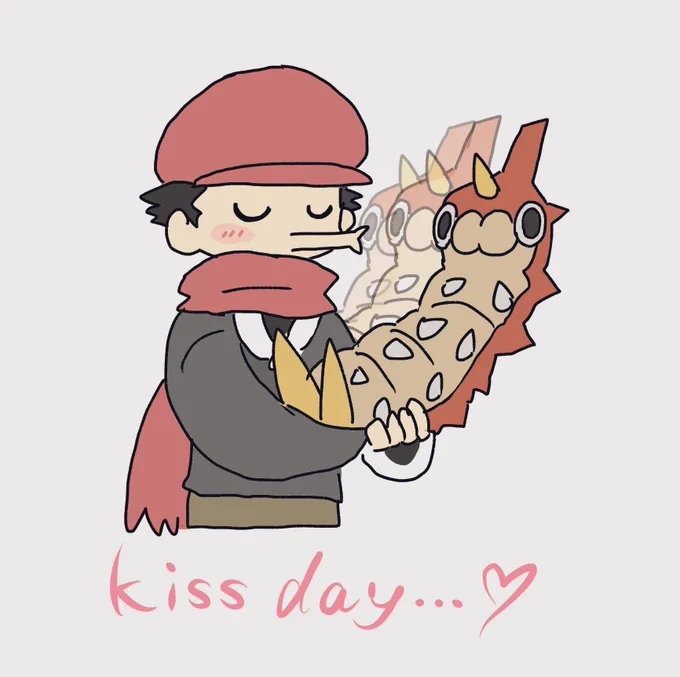 #キスの日 オヤブンケムッソと一緒😘 
