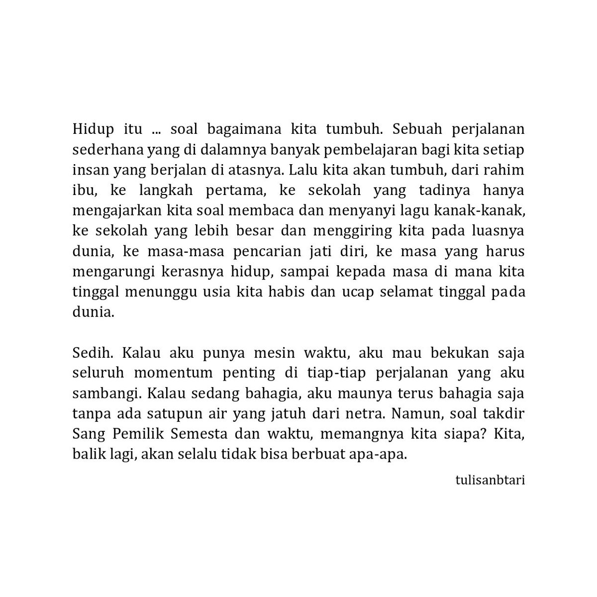 literarybase's tweet photo. karya | sebuah tulisan panjang: kalau kamu, akan mendefinisikan hidup sebagai apa?  https://t.co/2li5TfxWFR