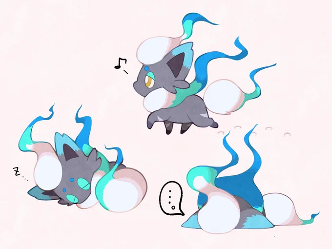 ヒスイゾロア雪ほどきし二藍の続き楽しみ!#PokemonLEGENDS #絵 #イラスト 
