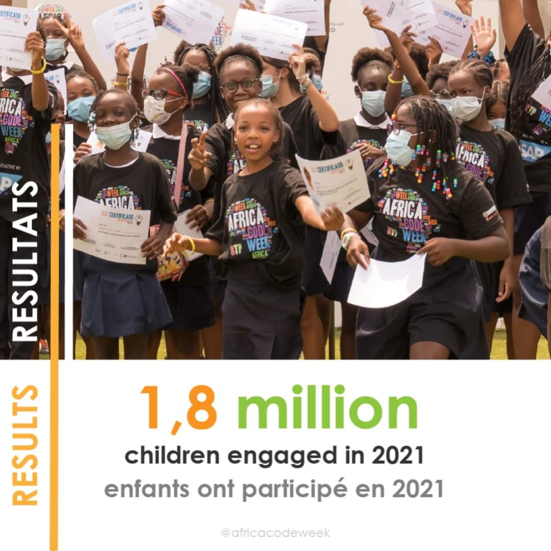 🎉 Our #success is the success of a #sustainable #partnership model that we are very proud to count on. Very grateful to present the @AfricaCodeWeek 2021 #results, merci infiniment @unesco @TawfikJelassi @oldkil @NSENGIYUMVAAlbe @ilhamlaaziz @alexploeg

news.sap.com/africa/2022/05…
