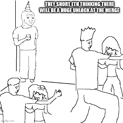 "ETH will dump hard when >12M staked ETH get unlocked after the Merge."

I've noticed some people consider the Merge as a negative price catalyst due to a supposed huge ETH unlock. This is wrong.

Here is what they miss about the $ETH unlock. 🧵👇