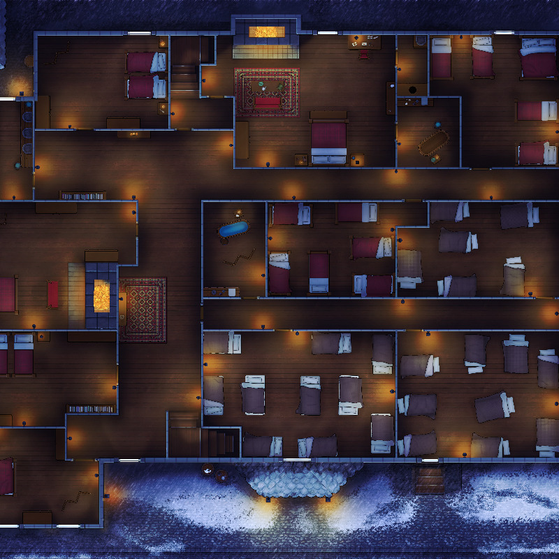 emma_collis's tweet photo. It's time to grab a drink because my City Tavern Map Set is here! 🍻

✨Four levels -  from the basement to the roof!
✨Day, Night, Winter, and Grid variants!
✨One huge detailed city tavern!

 Click the card to get yours today 👇