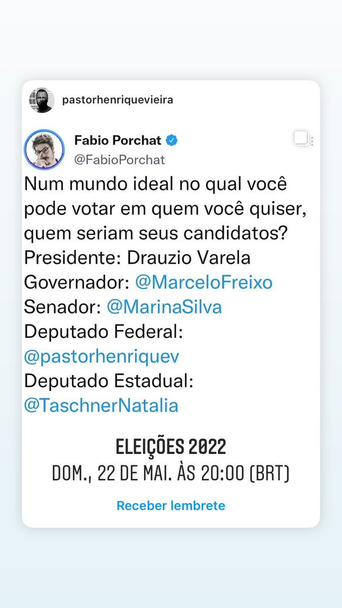 roberto_lsilva's tweet photo. Presidente: @silviolual 
Governador: @MarceloFreixo 
Senador: @augustodeAB 
Depurado Federal: @djamilaribeiro 
Deputado Estadual: @JoaoCampos https://t.co/Ls1tx7PAsi