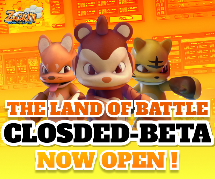 zodium's tweet photo. [📣 “the Land of Battle” Closed-Beta is now open!]  
The Closed beta service of our first P2e Game,“the Land of Battle” has been launched!
Pre-registered Closed-Beta testers, join the game via the link below!  
🔗: https://t.co/iYajvjbMyf
 Have Fun Battle Zodians!🔥

#ZODIUM https://t.co/Q6Zpy0vxdA