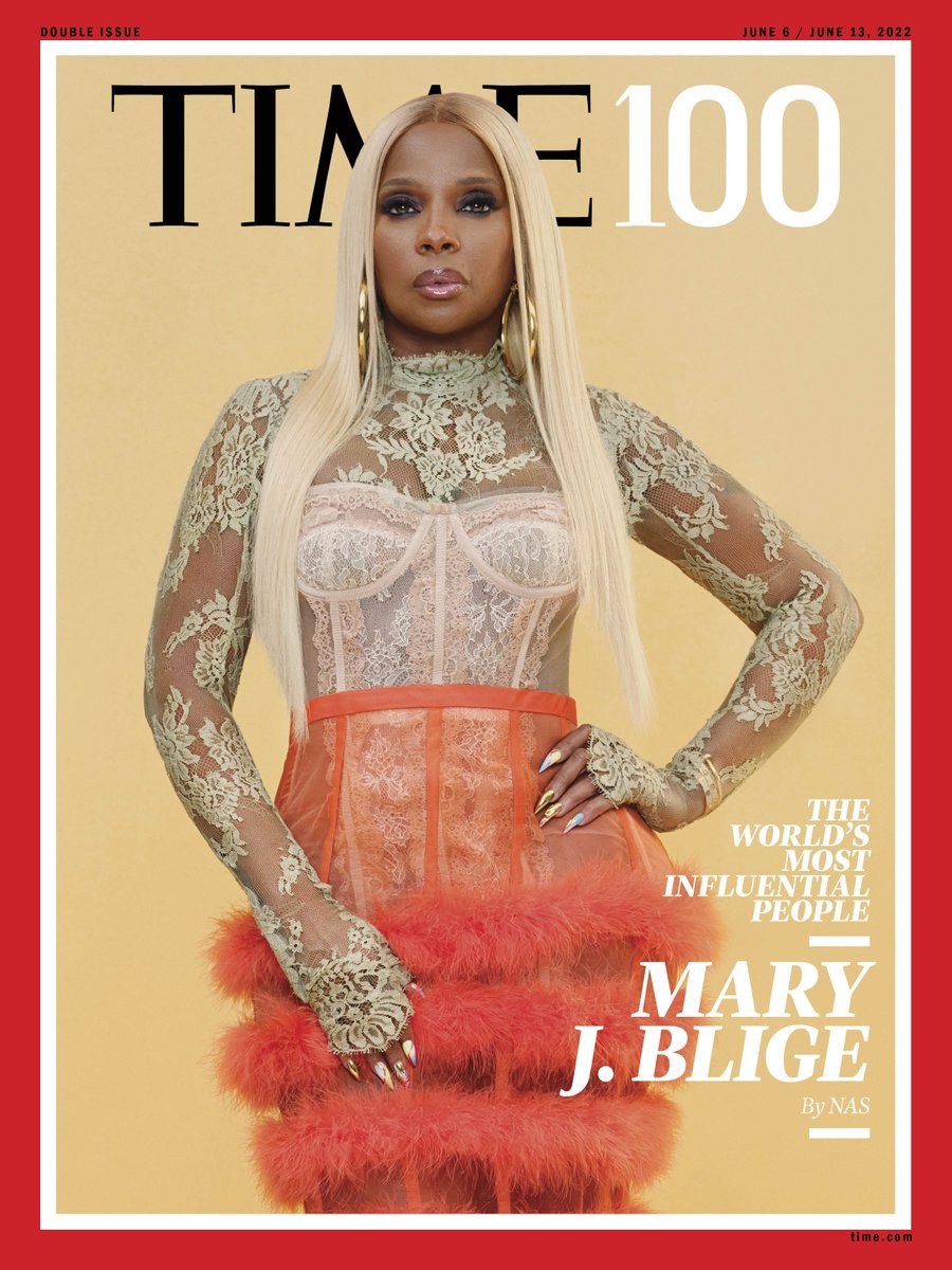 TIME's tweet photo. “@maryjblige carved out a lane for herself, and now she can feed the people more than just music,” writes @Nas #TIME100 https://t.co/m2omyR3SFA https://t.co/Qj3XfYK4aw