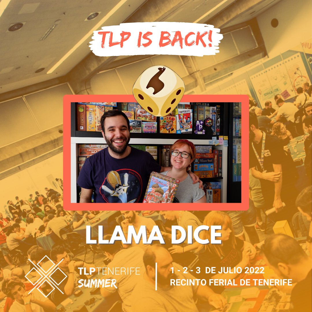 ¡El estudio <a href="/llama_dice/">Llama Dice</a> ya está haciendo las maletas para #TLP2022! 🦙

Son autores de títulos como The Red Cathedral, Shinkansen Zero Kei o 1987 Channel Tunnel 🎲

¿Nos contarán <a href="/israperrillo/">Isra C.</a> e <a href="/io_shei/">Shei S. 🦙 者シーラ・S</a> pistas sobre sus nuevos juegos? ¿Traerán llamas?

👉 tlp-tenerife.com