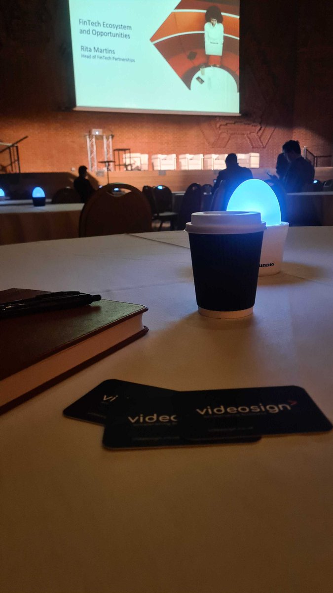 VideosignLtd's tweet image. It's the first morning of @fintechwforum and we have already heard interesting sessions from Rita Martins from @HSBC_UK on Fintech partnerships and Jack Gielen of Cobase #fintechworld #fintech #remotesignatures #esignatures