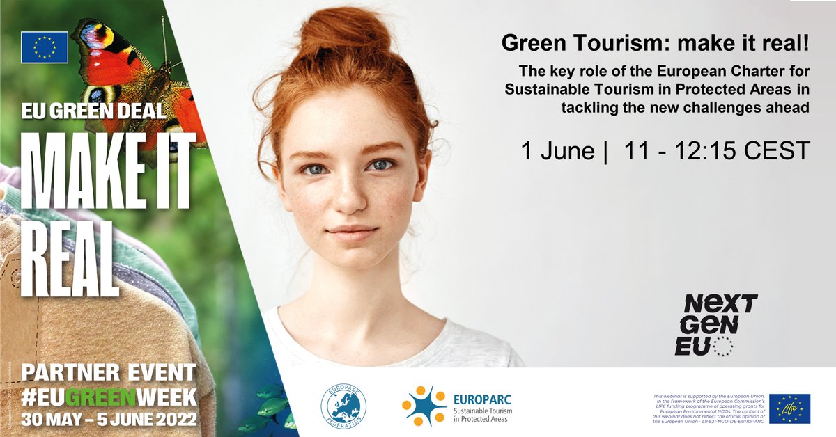 EUROPARC's tweet photo. EUROPARC Webinar: Green Tourism: Make it real! The key role of the #ECST in tackling the new challenges ahead.

📅 1st of June
🕚 11 - 12:15 CEST

Join this #EUGreenWeek partner event on the European Charter for Sustainable Tourism in Protected Areas��️

https://t.co/dTqIo4f6XJ https://t.co/U3Nd1hJvf3