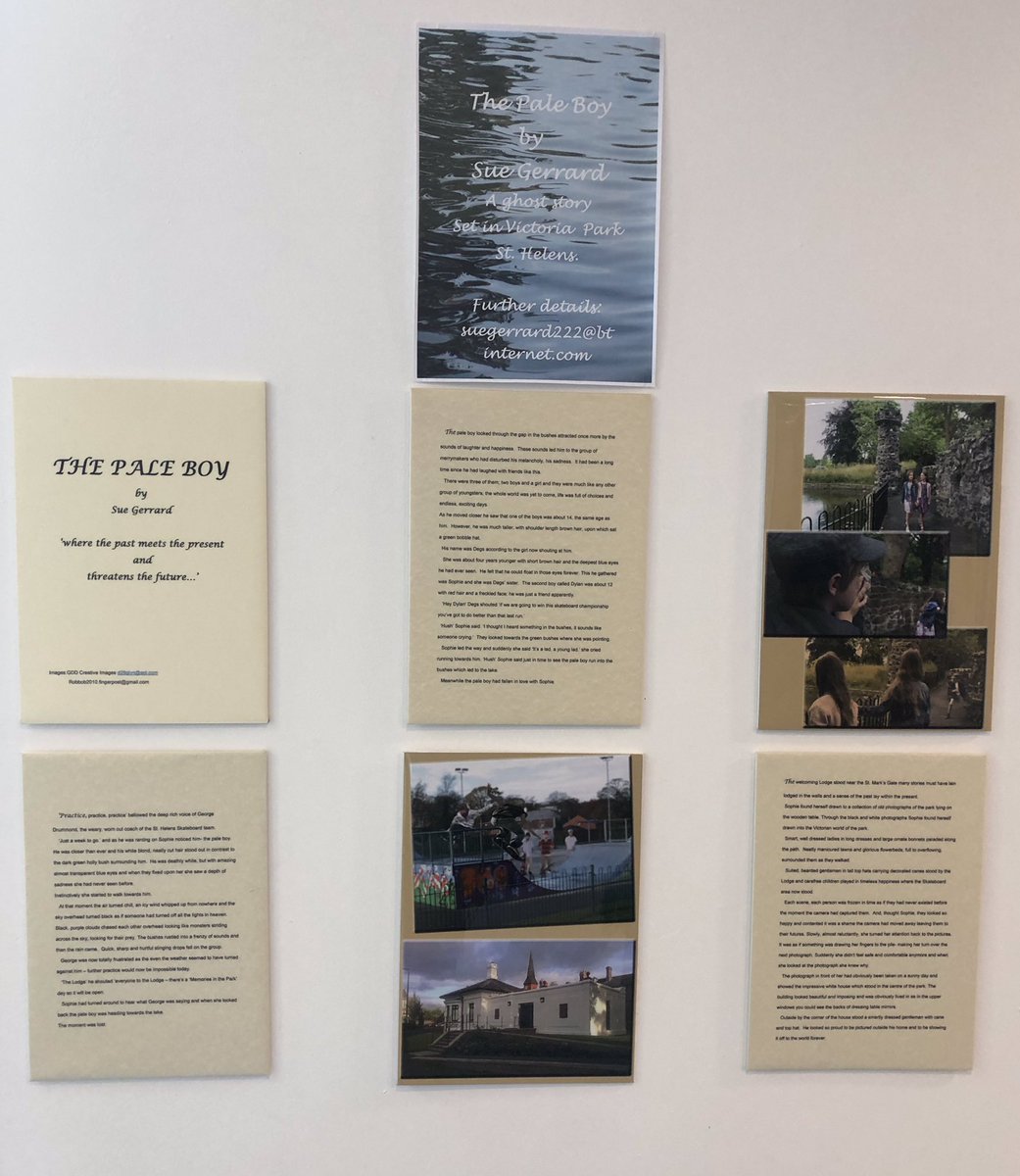 tmc_sh's tweet photo. #SueGerrard #writer has an #exhibition at @tmc_sh until 17th June. Come and check it out. You can purchase ‘The Pale Boy’ and have it performed! Keep it #Local #Reading #performance https://t.co/zWdB1VXM3T