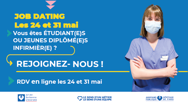 HopPitieSalpe's tweet photo. 📢Vous êtes étudiants ou diplômés infirmier(e)s ? Participez au Job Dating organisé par les équipes AP-HP.Sorbonne Université @APHP en partenariat avec #indeedworks
👉Pré-inscription : https://t.co/cztV1Z4wTI
🗓 RDV en ligne le 24 mai de 14h à 19h et le 31 mai de 08h30 à 13h30 https://t.co/d9dzsS92Pf