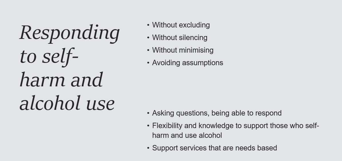 SHAAPAlcohol's tweet photo. Data gathered from the study highlighted that participants were advocating for needs-based services rather than diagnosis-based services #AlcOcc22 https://t.co/M8wO83hNyF