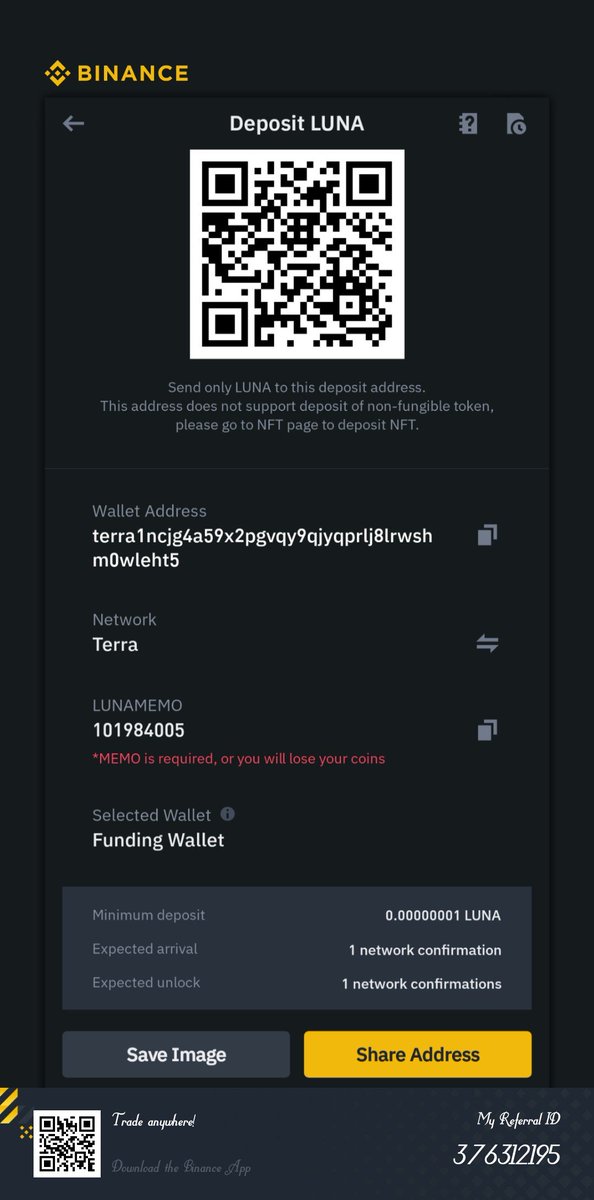 SajiburRahman1's tweet photo. @LunaTerraGlobal Binance

terra1ncjg4a59x2pgvqy9qjyqprlj8lrwshm0wleht5

Memo- 101984005 https://t.co/ISKOyxzL0I