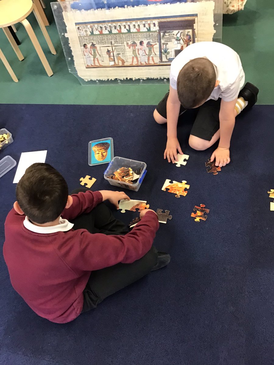 ABCPschool's tweet photo. #Class34W loved their trip to @warringtonmus this morning to take part in an Ancient Egyptian workshop following on from some learning that took place earlier this year  #ABHistory https://t.co/PcO2Xk5xP9