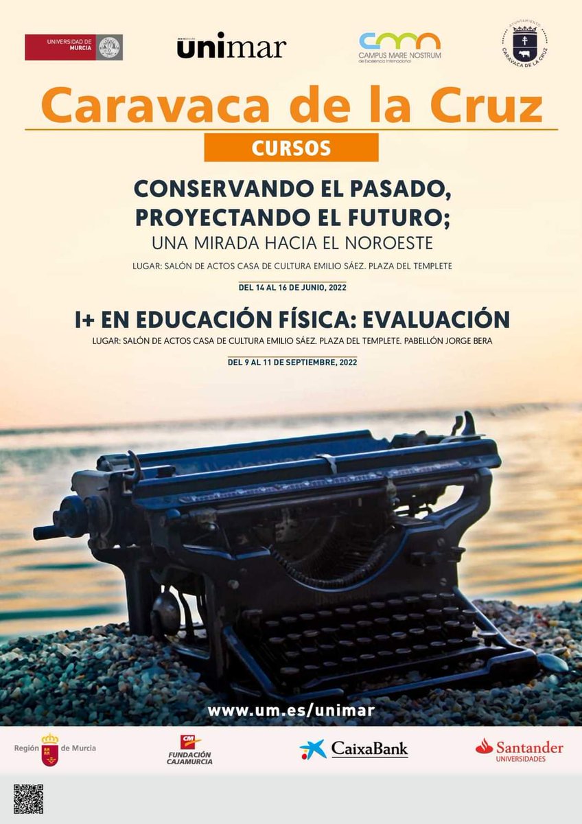 AytodeCaravaca's tweet photo. 👨‍🏫ℹ #Caravaca se convierte en sede de dos cursos sobre patrimonio y educación física del Campus de Verano @unidelmar que organizan las universidades de #Murcia y #Cartagena: https://t.co/oFy7s0uuhy

#Educación https://t.co/HGdyf1thwG