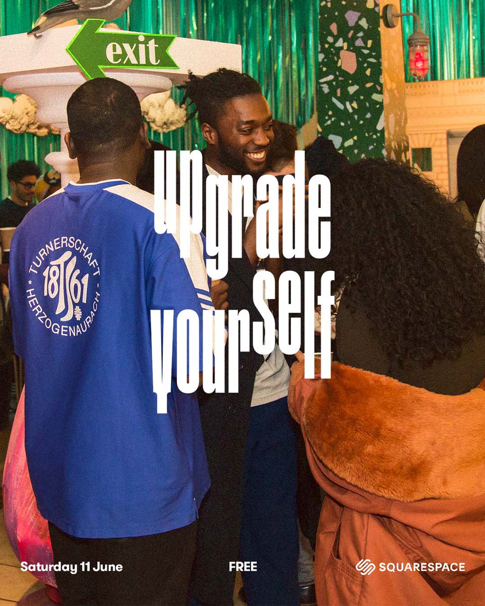SomersetHouse's tweet photo. Just announced! Upgrade Yourself Festival powered by @squarespace  
 
Get exclusive access to trailblazing creatives and industry experts via talks, workshops and mentoring sessions in this free event for 16-24 y/o’s 
 
Find out more: https://t.co/N5nit5etH5 https://t.co/DCjTEyxaKX