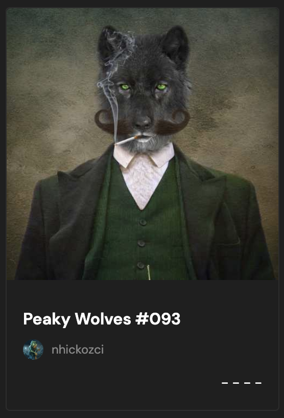 K9Gangstas's tweet photo. Congrats @nhickozci27 for winning a Peaky Wolf in the giveaway promoted by @xrpduchess. You're now the proud owner of this fine fellow. Welcome to the 🐺pack.
#peakywolves #k9gangstas #NFTs #NFTdrop #XRPL #Wolfpack #beyourinnerwolf
Join for more comps https://t.co/V6p7LAiKDm https://t.co/aqXg3nCwSH