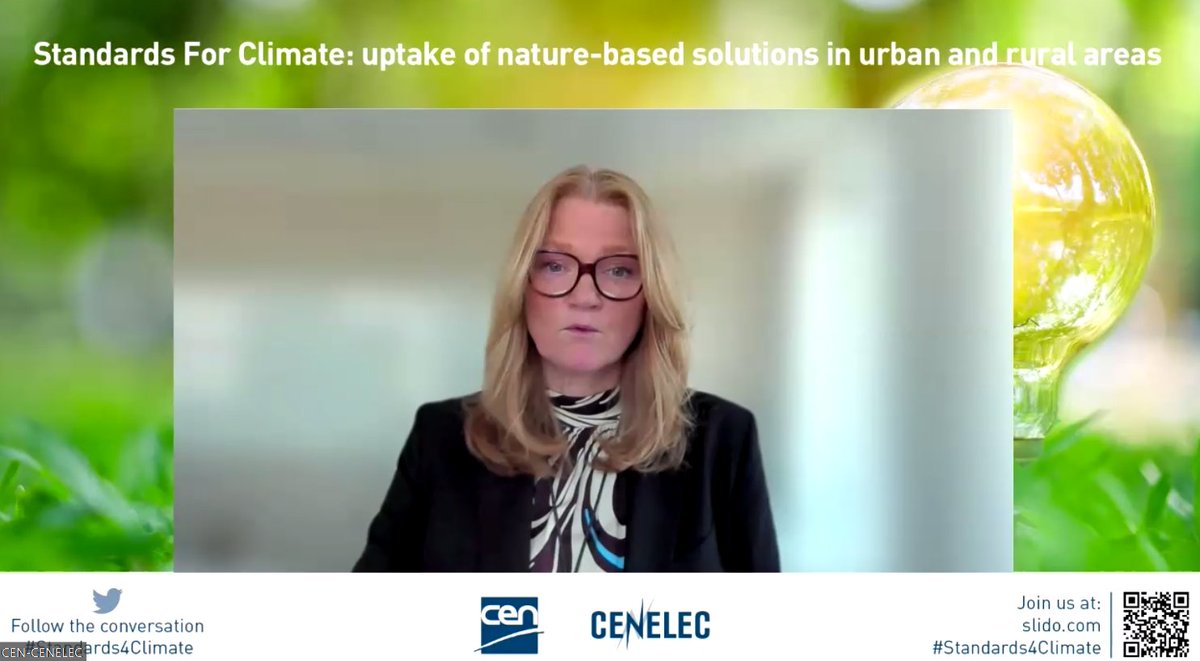 Standards4EU's tweet photo. CEN Vice-President Technical Annika ANDREASEN opening the #Standards4Climate workshop. 
"Standards can provide tools to key players to achieve a successful green transition for a sustainable, innovative and cost-effective Greener European Economy."
#EUGreenDeal https://t.co/WtSKaCHUhG