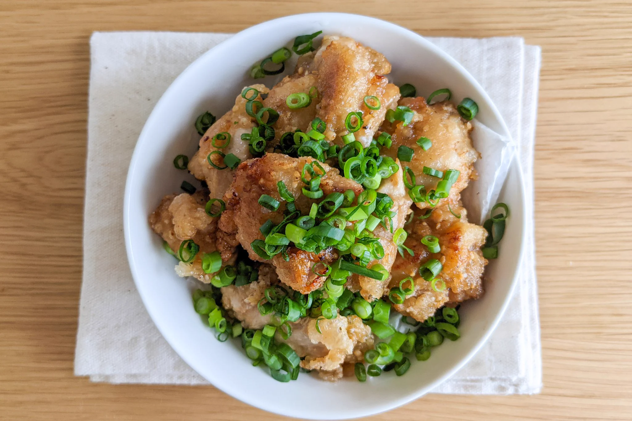 ポン酢でさっぱりいただく！至高のネギポンからあげ。