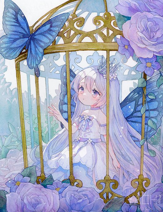 「birdcage white hair」 illustration images(Latest)