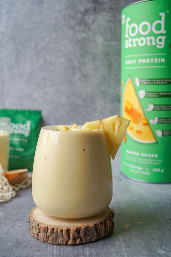 FoodStrong_'s tweet image. Smoothies are a great way to start your day as they make for a super delicious and healthy breakfast. This Mango Protein &amp;amp; Pineapple smoothie is a great blend of delicious fruits and is loaded with grass-fed whey protein. Buy now - foodstrong.co/blogs/cafe/man…
#WheyProtein