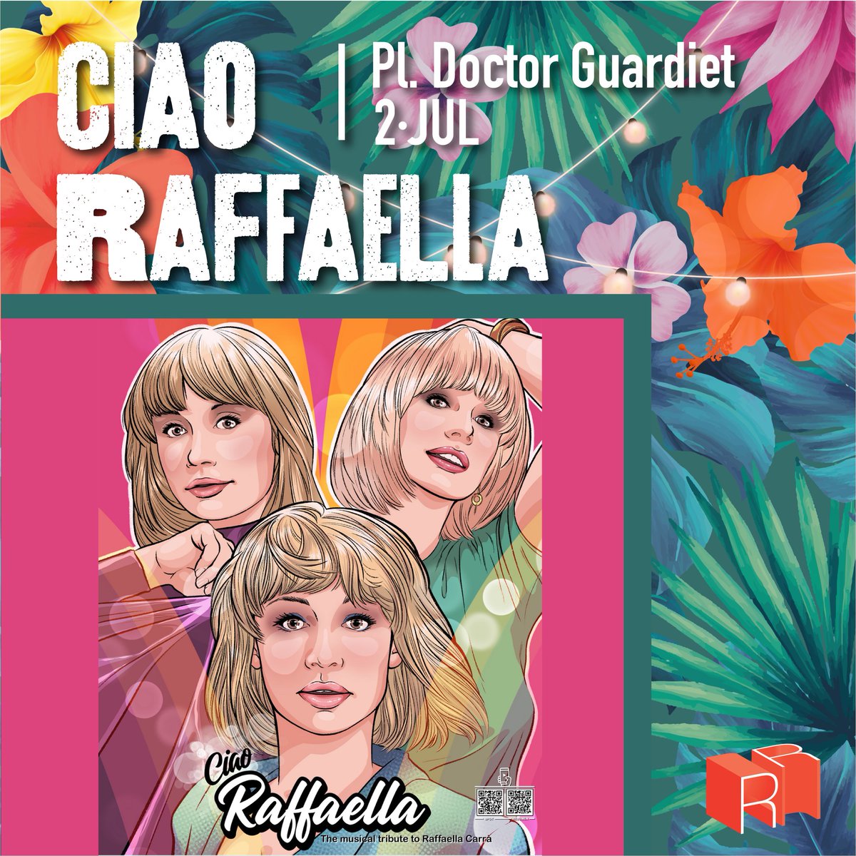 AjRubi's tweet photo. 👯♀️ El @rrandomfestival incorpora al seu cartell l’espectacle “Ciao, Raffaella”!
🗓️ El dissabte 2 de juliol, podràs gaudir a la pl. Doctor Guardiet dels grans èxits de #RaffaellaCarrà.
➡️ https://t.co/GixgsuMrgI
#rubicity #rrandom https://t.co/3jgsM2m3zg
