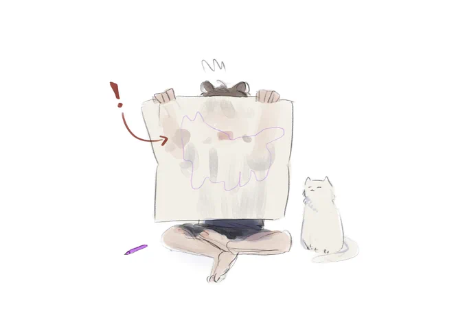 The cat drooling... 