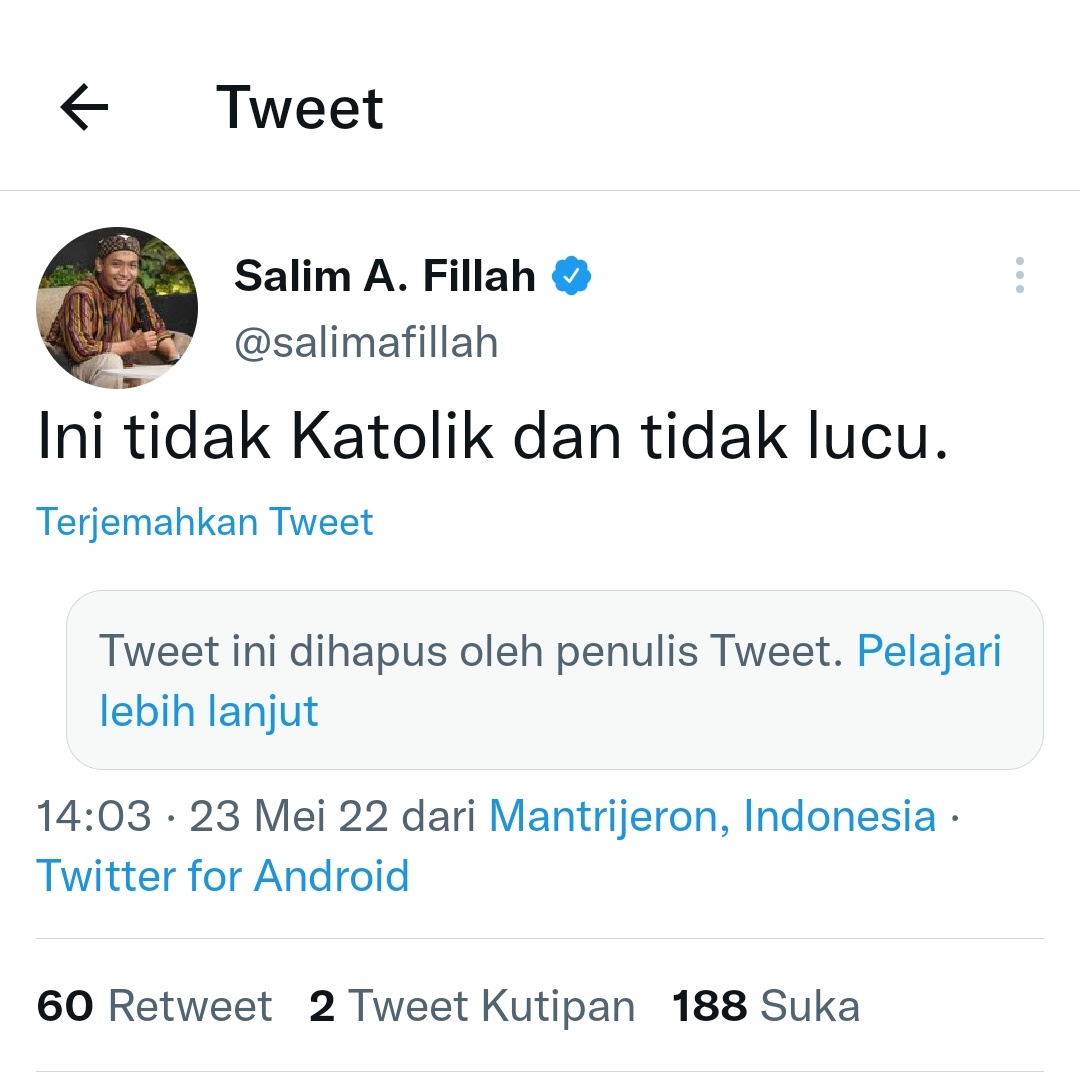 Kalo mau ngelawak bawa agamamu sendiri jangan kau hina Ulama kami...

Bawa komunitas agama buat adu domba hina agama lain.. Jadi kira-kira siapa yang ekstrimis &amp; Intoleran

Tangkap provokator SARA!!