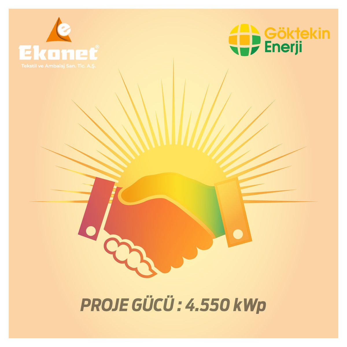 goktekinenerji's tweet image. Gaziantep’te bulunan Ekonet Tekstil ve Ambalaj ile 4.550 kW gücünde çatı GES projesi için el sıkıştık. Yatırımcımıza şimdiden hayırlı olmasını diler, bizi tercih ettiği için teşekkür ederiz. #GöktekinEnerji #Ekonet #HTSAAE #SolarEdge #GüneşBizeYeter
