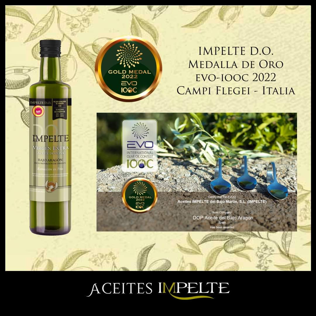 ¡NOS TRAEMOS UN ORO DESDE ITALIA! 🥇 
El concurso internacional Evo-IOOC, que se ha celebrado entre los días 16 y 19 de mayo en los Campos Flégreos, cerca de Nápoles, ha premiado a nuestro Impelte D.O. con una Medalla de Oro. ¡Gracias <a href="/EvoIooc/">EVO IOOC Italy</a>!