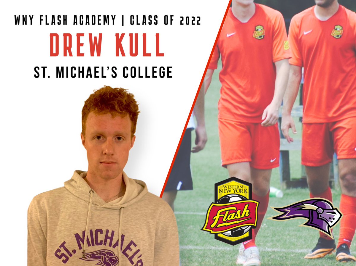WNYFlashAcademy's tweet photo. Congratulations to Drew Kull (2004B ECNL) for his commitment to continuing his education and soccer playing career at St. Michael’s College in the fall!
#FlashClassOf2022
#ChangingTheLandscape
#FlashFamily https://t.co/u2pJZRATfA