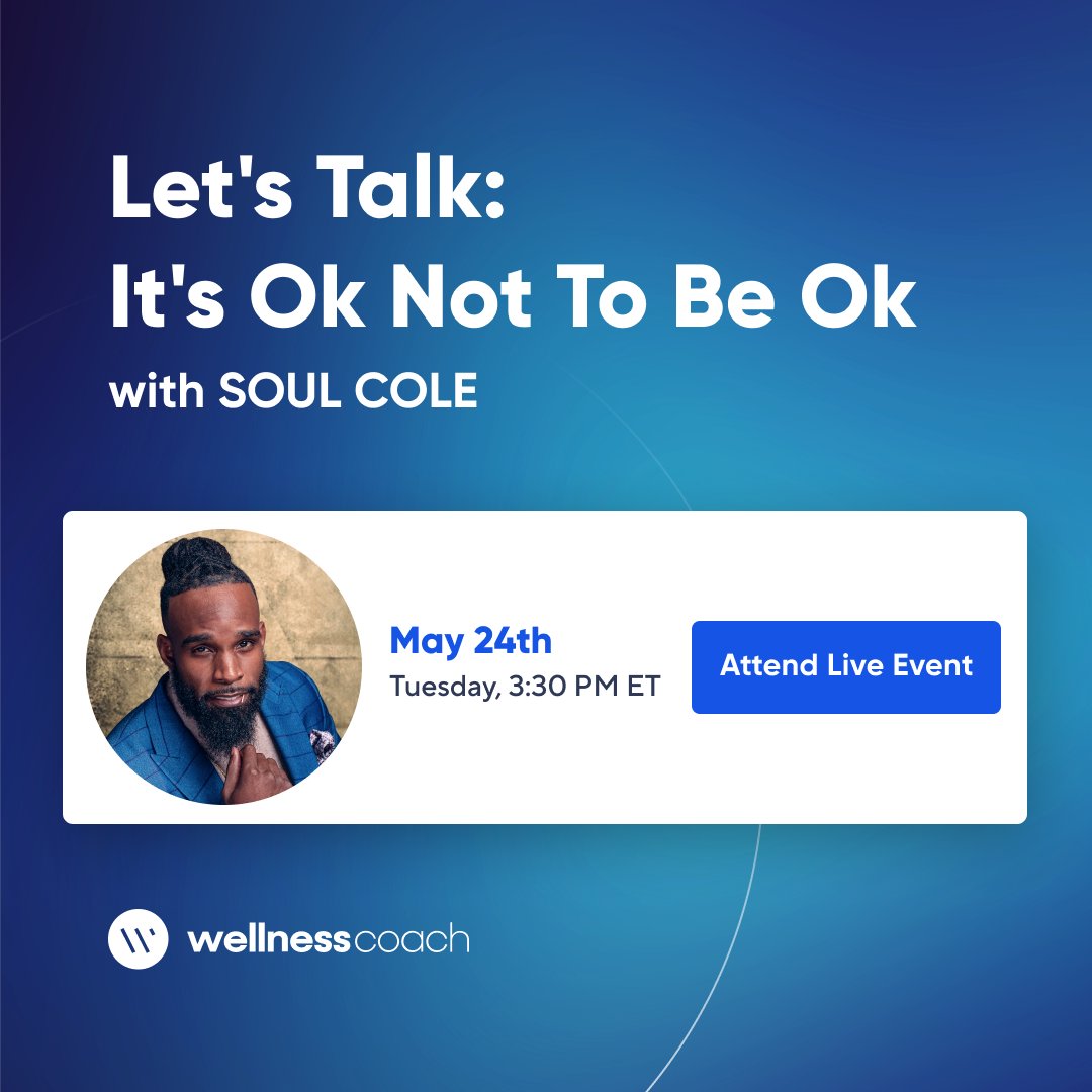 Join #NFL Legend and Mindfulness Speaker SOUL COLE tomorrow at 3:30 pm ET for a LIVE discussion on developing a sense of presence, and self-love.

✏️  Bring a writing tool 
🙏  Process your personal stories
🙌  Work toward greater resilience

Register now: meditation-live.app.link/d1687FGDTpb