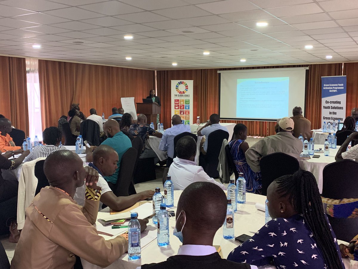echitechi's tweet photo. GrEYAP co-creating youth solutions in the green economy. With support from @UNDP 40 youth led enterprises in forestry and agroforestry undergoing training to improve their capacity @KenyaCIC https://t.co/gM0zrCRzAH