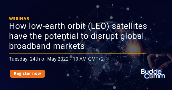Upcoming Webinar 📅 Tuesday, 24th of May 2022 🕕 10AM CET
📣 How low-earth orbit (LEO) satellites have the potential to disrupt global broadband markets - Register now: buff.ly/3LIl350