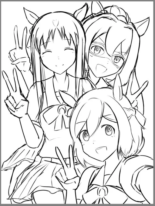 ピースって感じなラフ 
