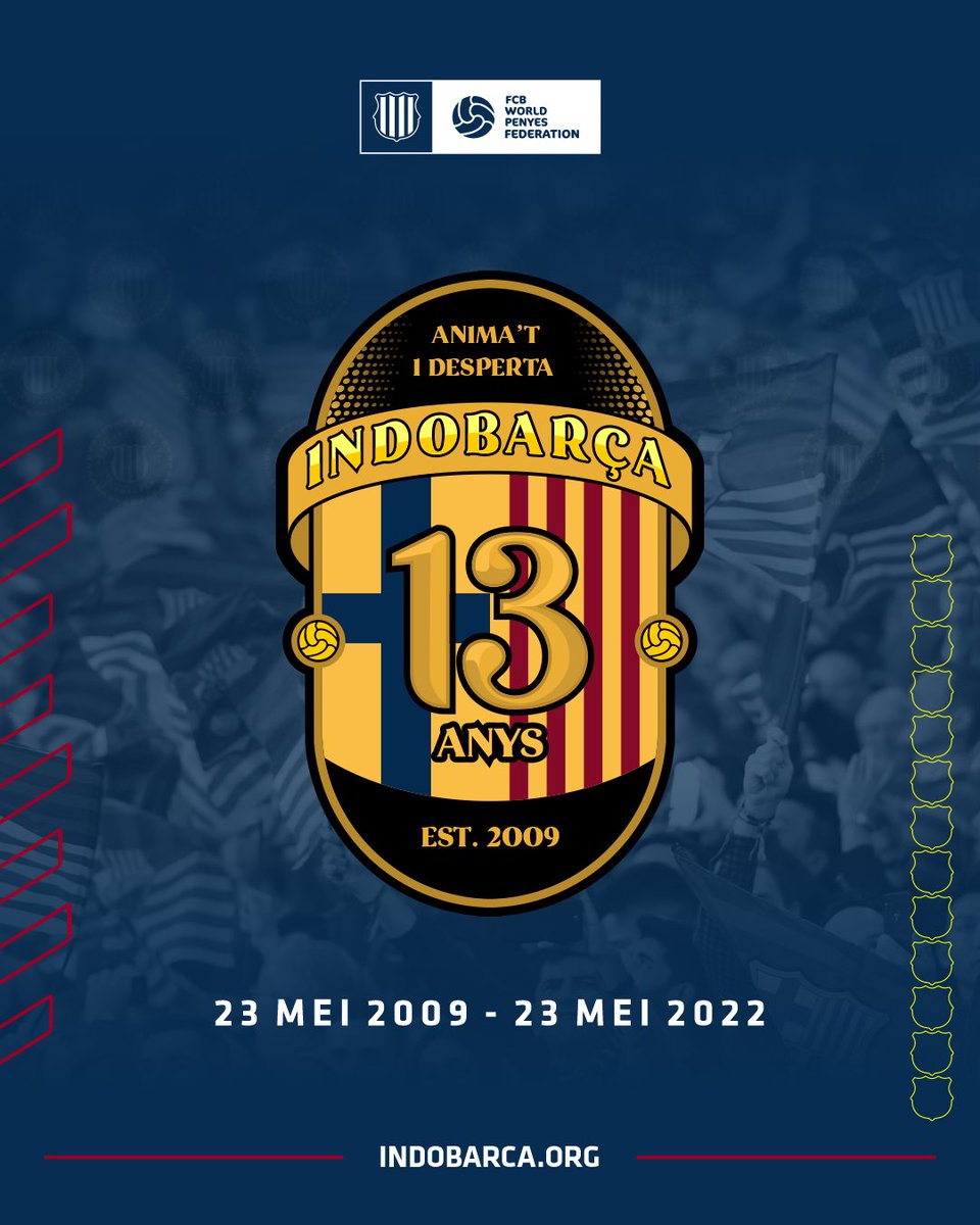 PenyaIndoBarca's tweet photo. Hari ini 13 tahun yang lalu Indobarca berdiri sampai akhirnya jadi sebesar sekarang ini.
Felic Aniversari Indobarca
#ForcaIndobarca #AnimatIDesperta #indobarca https://t.co/ktkcYKANQ6