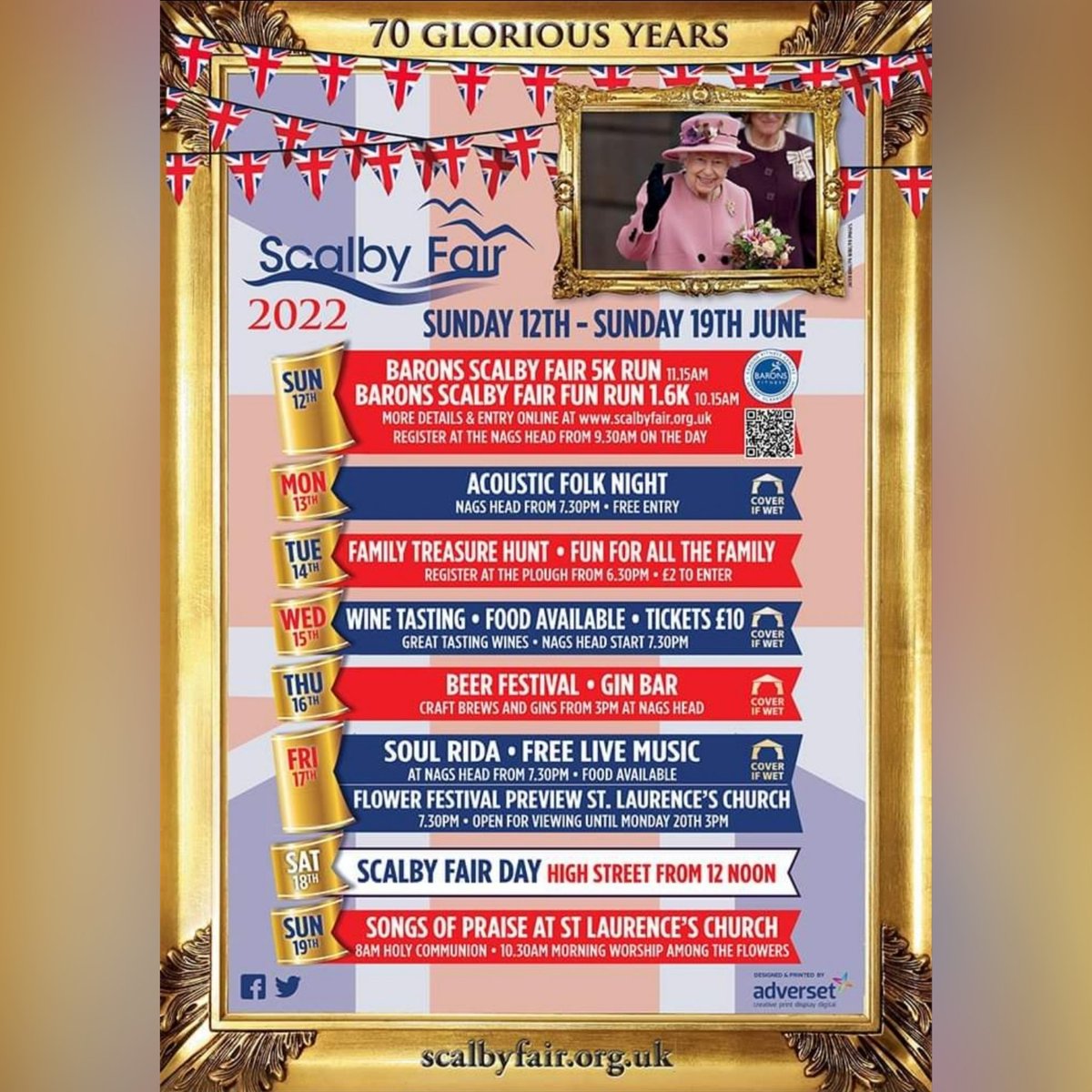 ATY will be at Scalby Day Fair on Saturday 18th June from 12 noon. Come down and see us and all the other events happening in the High Street. Please see details below. Hope to see you there. 💚
<a href="/ScalbyFair/">Scalby Fair</a> #jubilee2022 #ArttherapyYorkshire #70gloriousyears