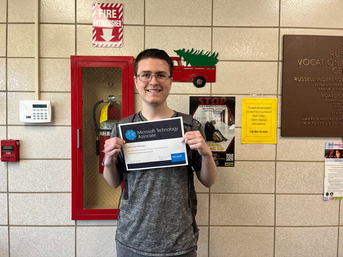 AtcRussell's tweet image. RATC News: Huge shout out to several of our Computer Science students!  Camree Holbrook passed her IC3 Industry Cert!  Isaac Baldridge passed his IC3 &amp;amp; already has his JAVA &amp;amp; EOP certifications! Way to go Camree, Isaac, &amp;amp; Mrs Phipps!!!