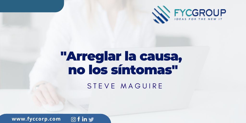 fycgroup's tweet photo. ✅ Causa raíz...
"Arreglar la causa, no los síntomas" Steve Maguire
👩💻🕵️¡Feliz inicio de semana👩💻🕵️
#TestingQuotes #SoftwareBug #QAServices #PruebasdeSoftware #SteveMaguire #SoftwareTesters #Testing #QAEngineer #Calidad #SoftwareTesting #CalidaddeSoftware #FYCGroup https://t.co/yfzgqSKILM