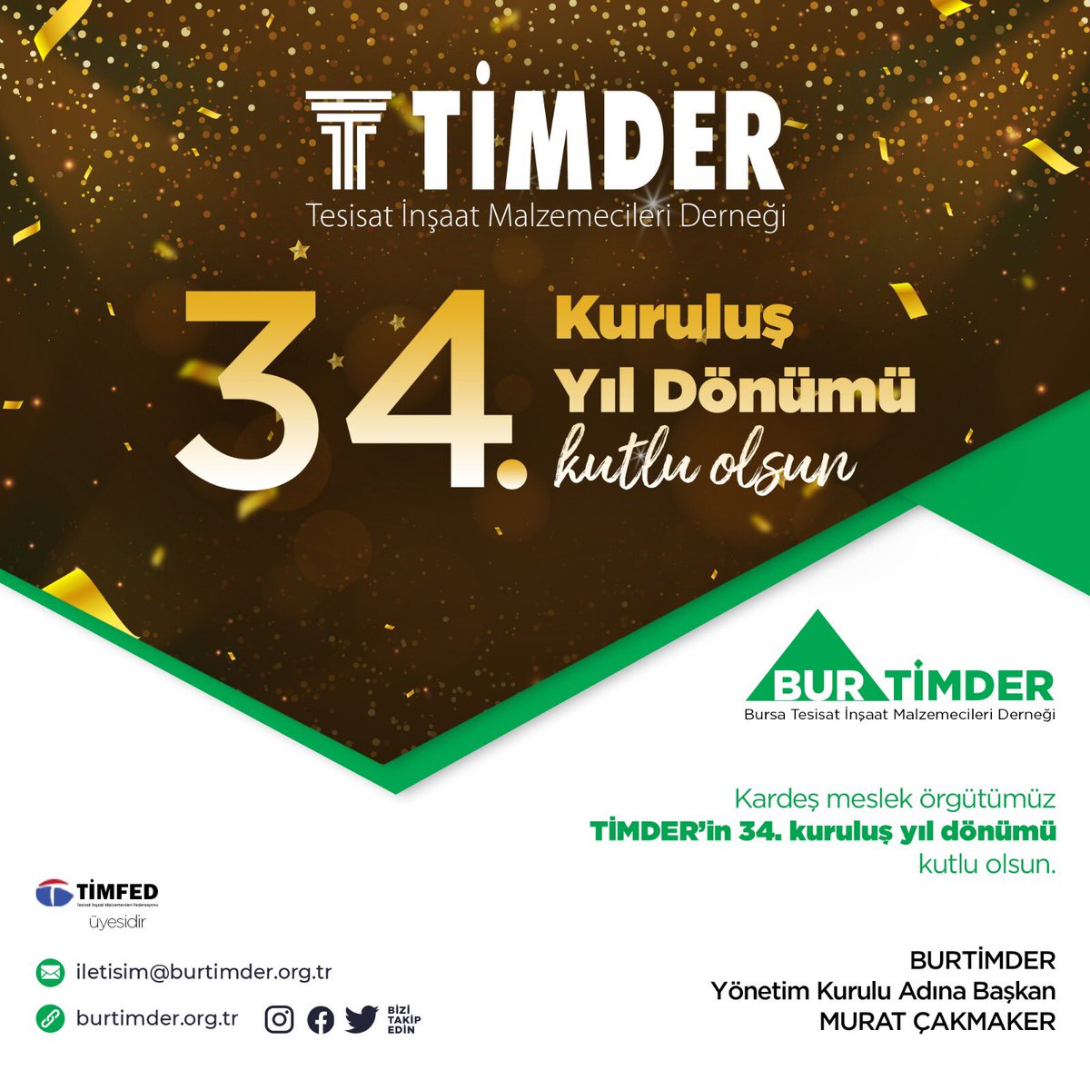burtimder's tweet photo. Kardeş meslek örgütümüz TİMDER’in 34. kuruluş yıl dönümü kutlu olsun.

@timder1988 #timder #burtimder @KEMAL44YILDIRIM https://t.co/UhbJbO9Miu