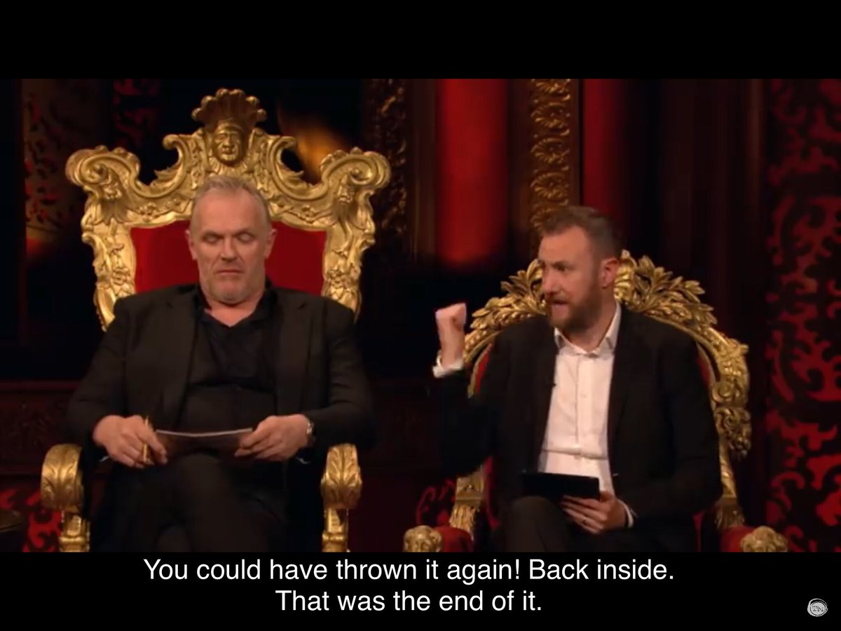 NoContextLAH's tweet photo. You could have thrown it again! Back inside. That was the end of it. #AlexHorne #LittleAlexHorne #taskmaster #TaskmasterUK https://t.co/WajuolBNYS