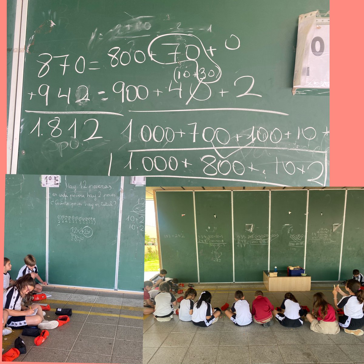 LauraFC80's tweet photo. Nuestros alumnos de 2º de Educación Primaria disfrutan hoy de una clase de matemáticas al aire libre. Números negativos, operaciones con millares. ¡Reto conseguido! @ValledelMiro https://t.co/uRdj9SAVTD