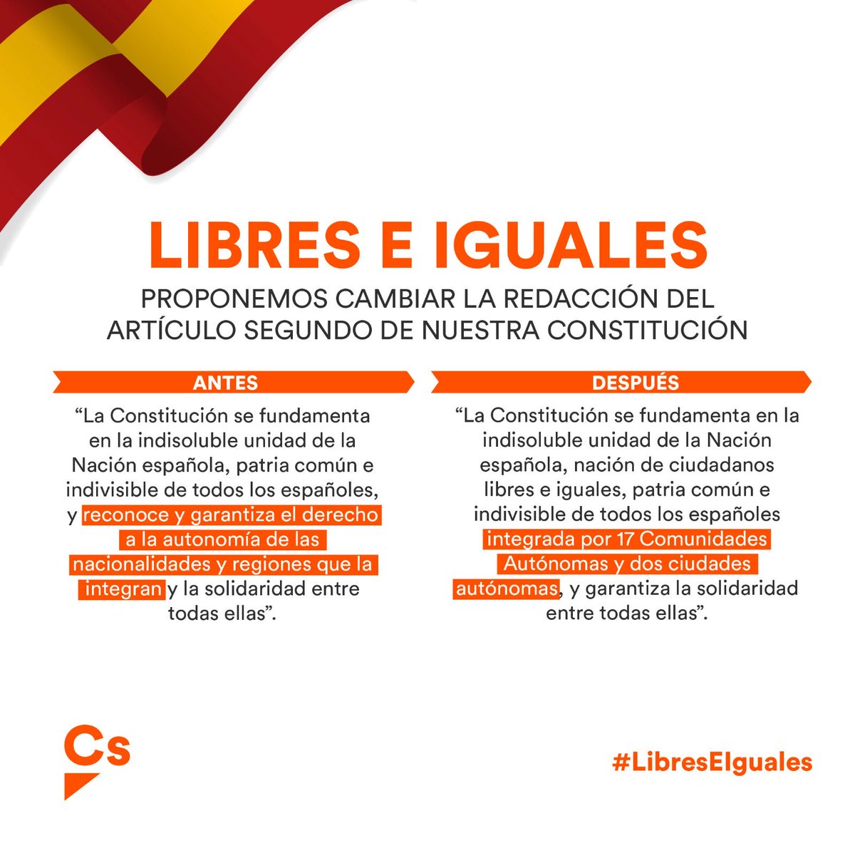 Borja_Alva_'s tweet photo. Reforma valiente de Cs para conseguir una España de ciudadanos #LibresEIguales. 

No vamos a caer en su juego. 
Siéntete orgulloso de tu país, dentro y fuera de sus fronteras. 👇 https://t.co/iuOF5BCnCq
