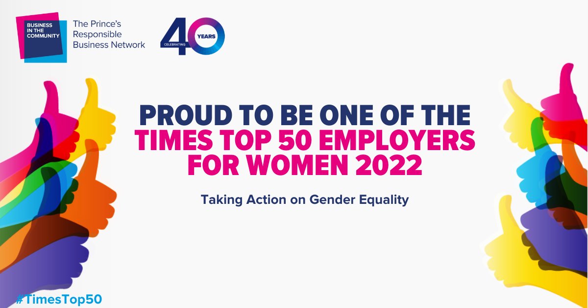 We’re delighted to have been named as a #TimesTop50 Employer for Women 2022 by @bitc for the 3rd year running, recognising our commitment to workplace gender equality and creating an environment where women can thrive. https://t.co/dbbEkBwC26

#TimesTop50 #GenderEquality https://t.co/eTECDhZ959