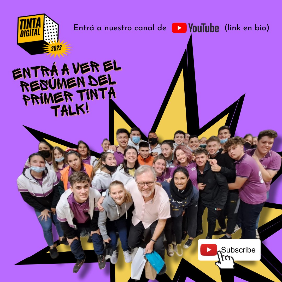 Nuestro camino inició hace un par de días de la mano de mucha gente que acompaña nuestros pasos.
Entra al link youtube.com/watch?v=H4vSsz… y mirá el resúmen del primer TINTA TALK!