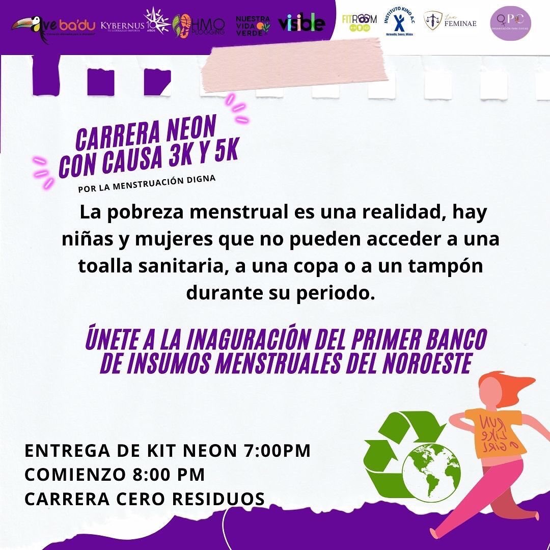 Ya estamos listos para recibir los residuos orgánicos de las y los participantes a la carrera por una #menstruaciondigna

🗓28 de mayo
🏁Estadio Sonora 
🔔Donativo: paquete de toallas femeninas, tampones o copa menstrual